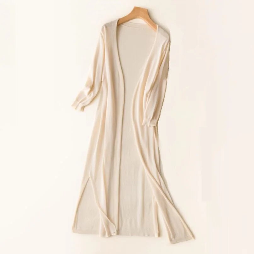 Benthe | Elegante cardigan lungo lavorato a maglia 3