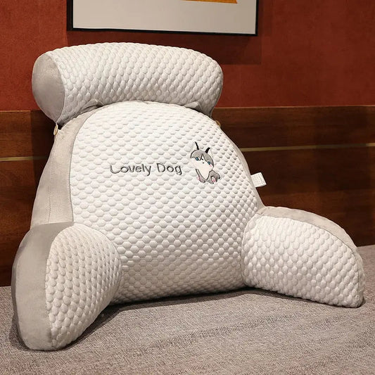 Leunsteunkussen 60x45x20 cm Katoen Bed Sofa Rugsteun Ontspanningskussen Ergonomisch Zithoudingskussen Woonkamer Slaapkamer