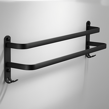 Handdoekenrek Aluminium Wandmontage Badkamer 40cm 60cm Zwart 2 3 Bar