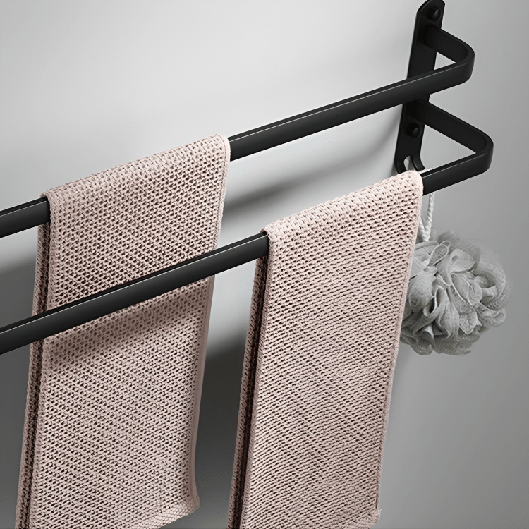 Handdoekenrek Aluminium Wandmontage Badkamer 40cm 60cm Zwart 2 3 Bar