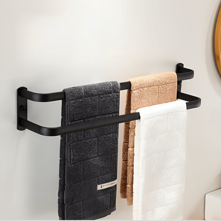 Handdoekenrek Aluminium Wandmontage Badkamer 40cm 60cm Zwart 2 3 Bar