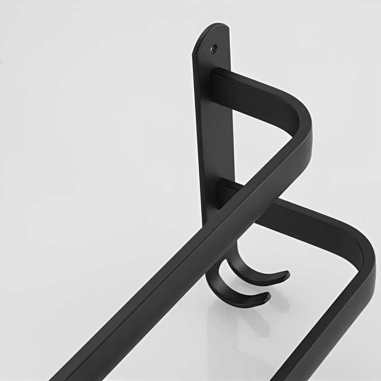 Handdoekenrek Aluminium Wandmontage Badkamer 40cm 60cm Zwart 2 3 Bar