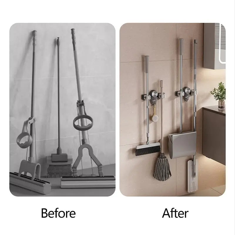 Wandhouder Voor Bezem En Mop Zonder Boren Met Sterke Zuignap En Verstelbare Hoek Voor Badkamer Keuken En Berging