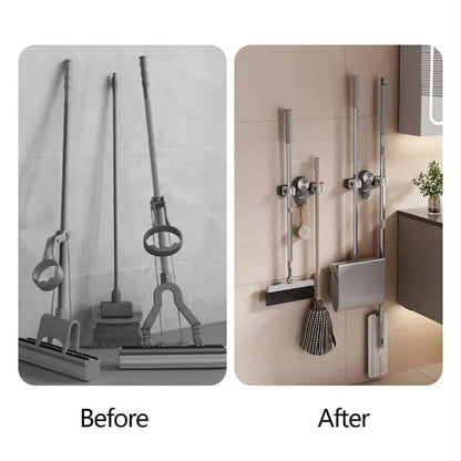 Wandhouder Voor Bezem En Mop Zonder Boren Met Sterke Zuignap En Verstelbare Hoek Voor Badkamer Keuken En Berging