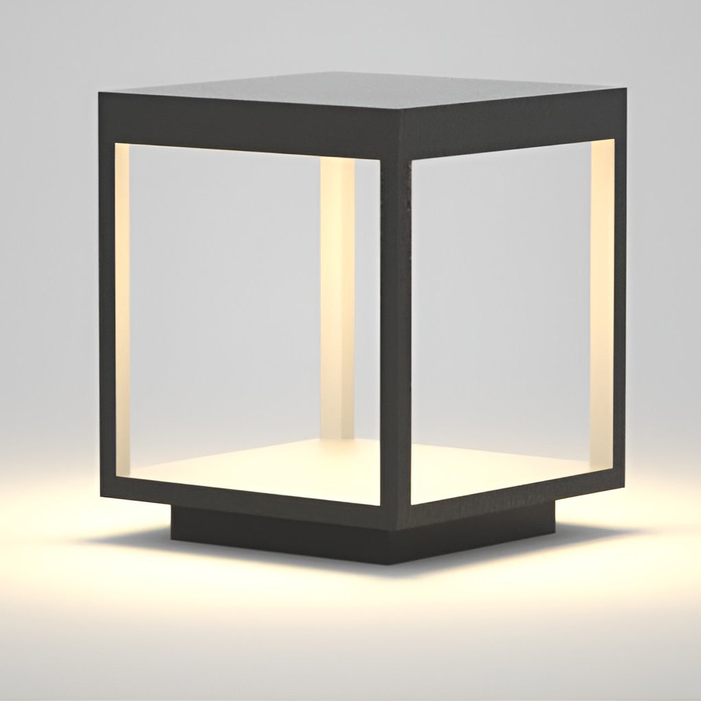 LED Buitenlamp voor Paal Modern Edelstaal IP54 Warm Wit Open Frame Ontwerp Tuinverlichting Muurdecoratie Oplaadbaar