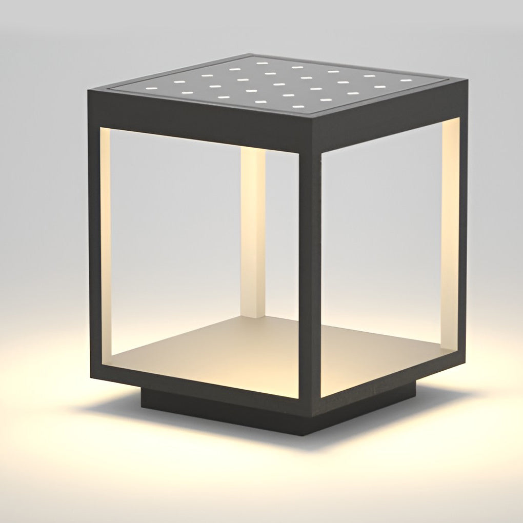 LED Buitenlamp voor Paal Modern Edelstaal IP54 Warm Wit Open Frame Ontwerp Tuinverlichting Muurdecoratie Oplaadbaar