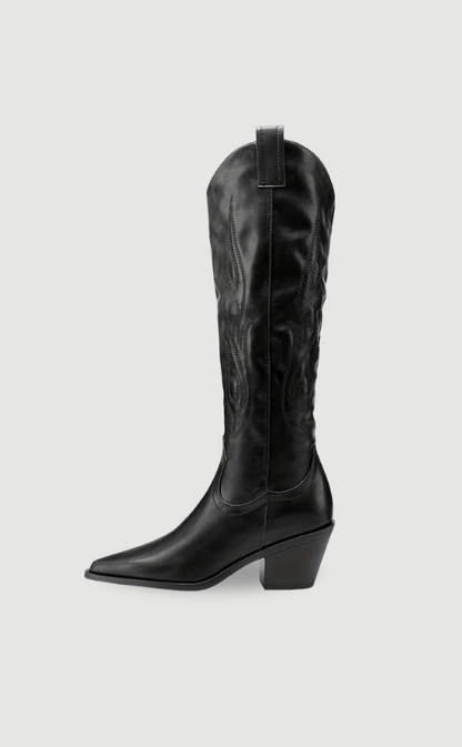 Cowboylaarzen Zwart Leer Moderne Stijl - StudioMarella