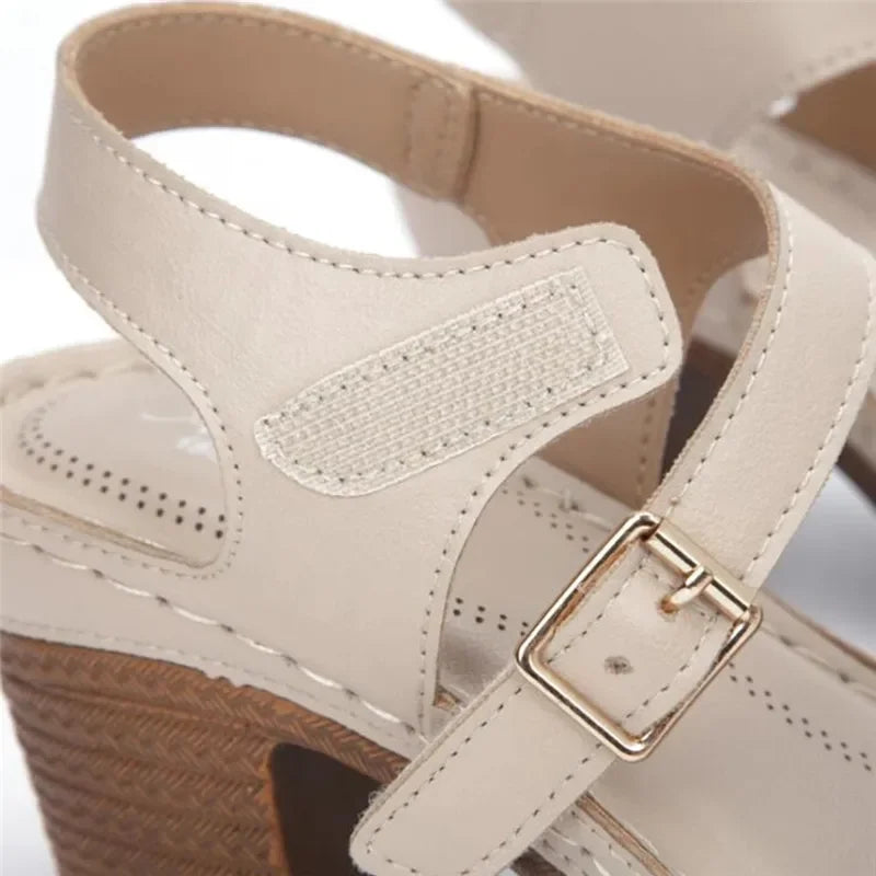 Hoge Hak Sandalen Romeins Design Comfortabel