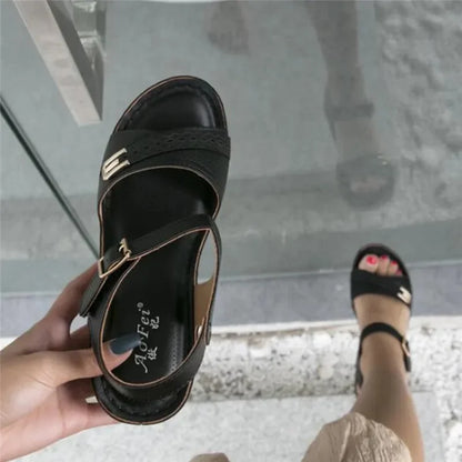 Hoge Hak Sandalen Romeins Design Comfortabel