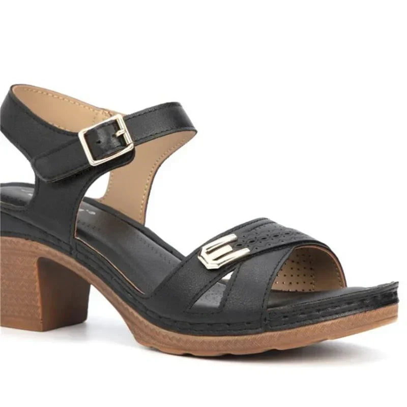 Hoge Hak Sandalen Romeins Design Comfortabel