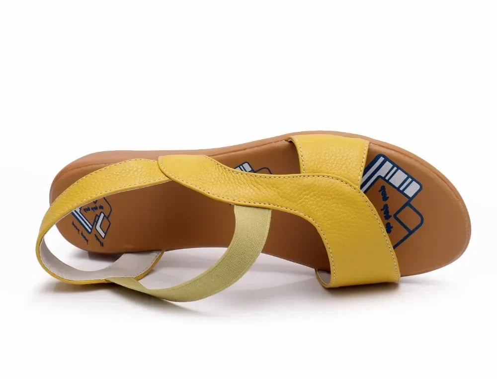 Vrouwen Zomersandalen van Leer Comfortabel