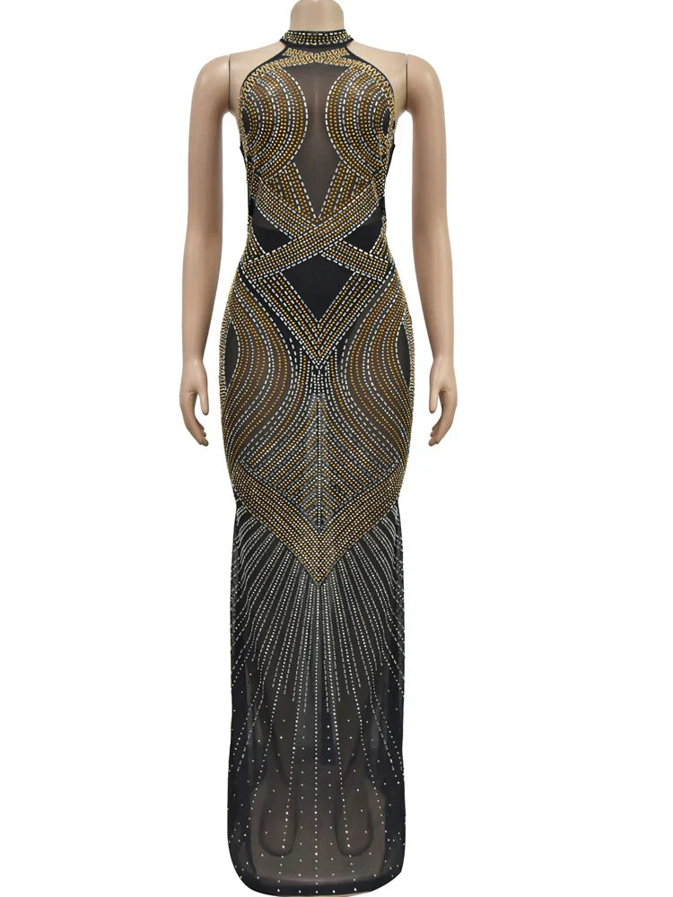 Dames Maxi Jurk Lange Glamour Jurk Zomerjurk