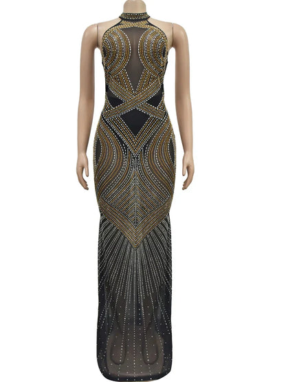 Dames Maxi Jurk Lange Glamour Jurk Zomerjurk