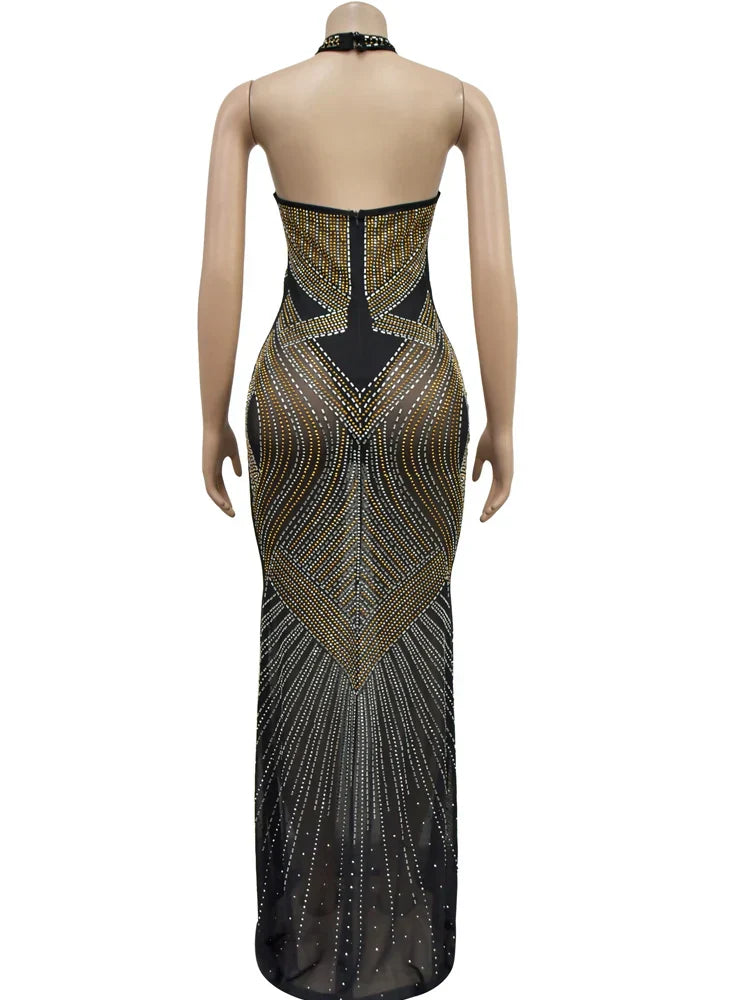 Dames Maxi Jurk Lange Glamour Jurk Zomerjurk