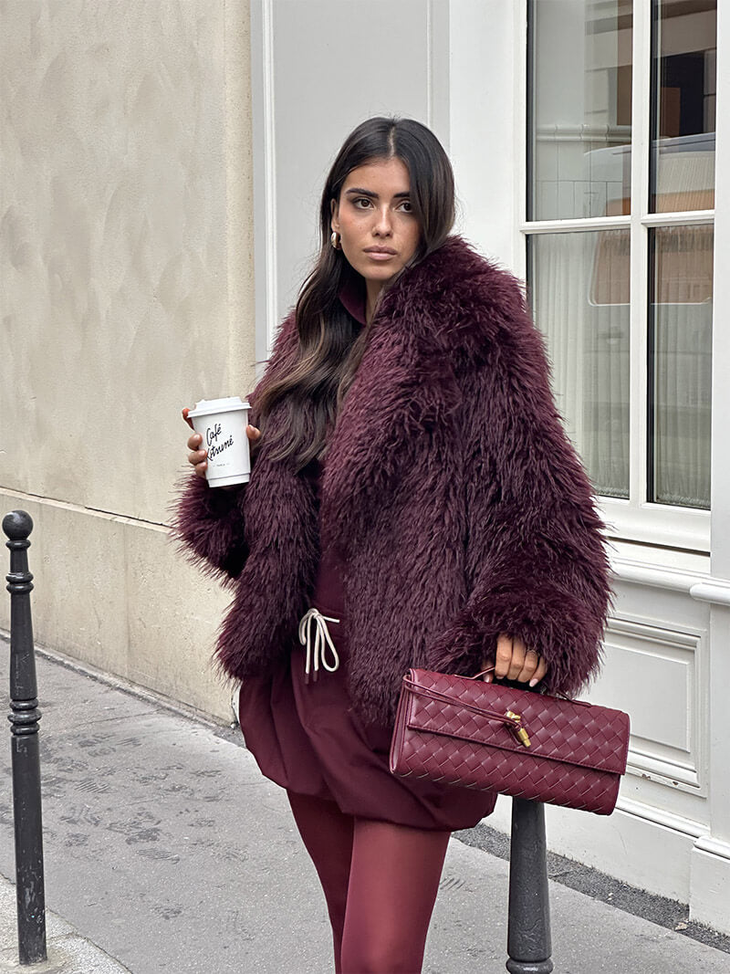 Vegan Clutch Gevlochten Lederlook Elegant Design