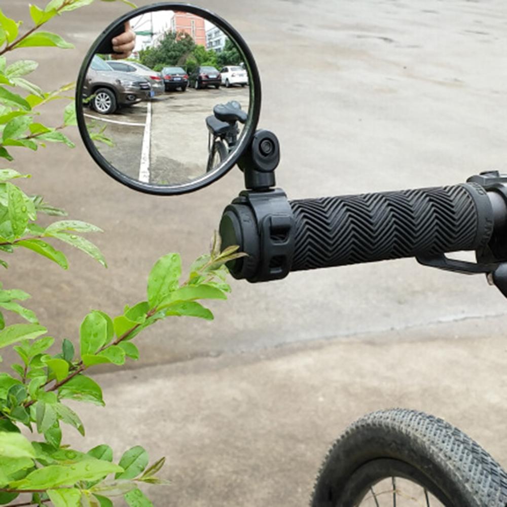 360° Verstelbare Fietsspiegel Stuur Achteruitkijkspiegel Rond Ovaal Veiligheid
