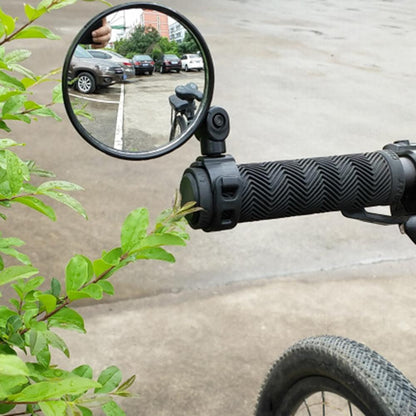 360° Verstelbare Fietsspiegel Stuur Achteruitkijkspiegel Rond Ovaal Veiligheid