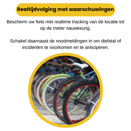 GPS-tracker voor fietsen zonder abonnement met live locatie en lange accuduur