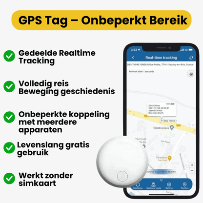 GPS-tracker voor fietsen zonder abonnement met live locatie en lange accuduur