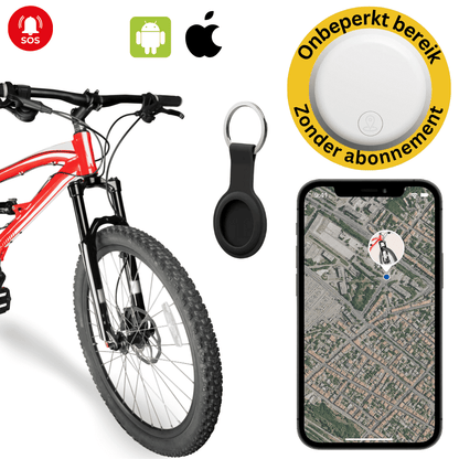GPS-tracker voor fietsen zonder abonnement met live locatie en lange accuduur