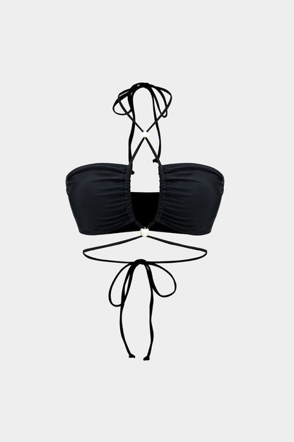 Bikini Set Dames Strandkleding met Wikkelband en Parel Details