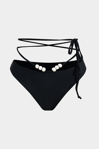 Bikini Set Dames Strandkleding met Wikkelband en Parel Details