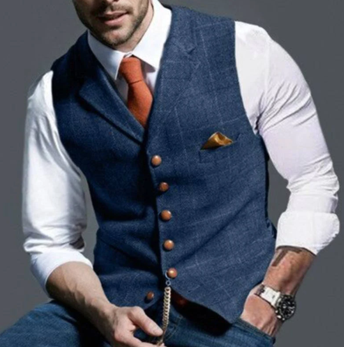 Heren Gilet Vintage Stijl Klassiek Elegant - StudioMarella