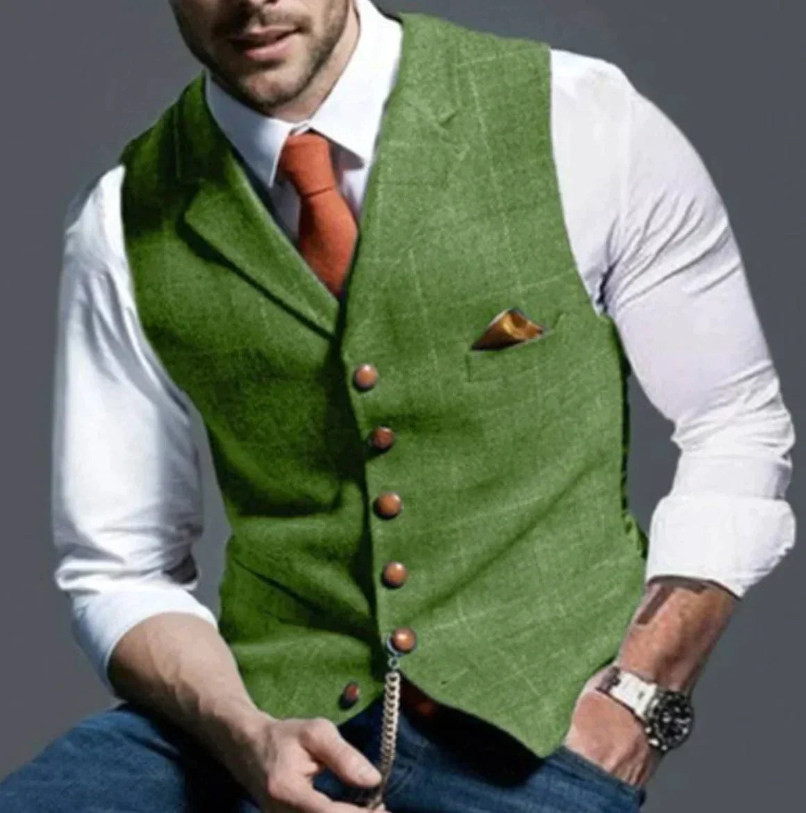 Libero Gilet Elegant Donkerblauw