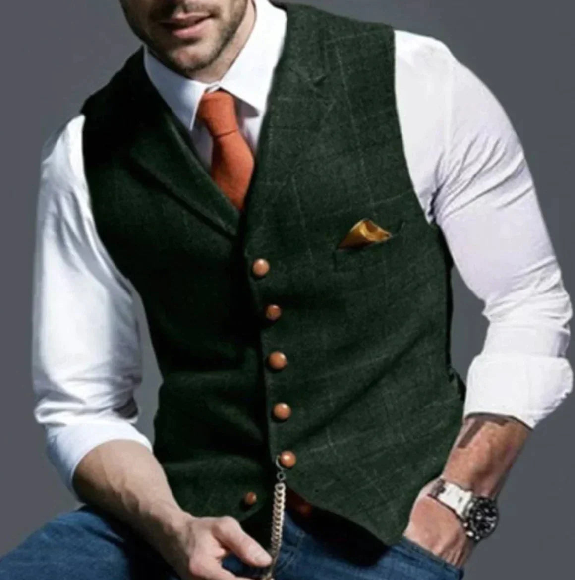 Libero Gilet Elegant Donkerblauw