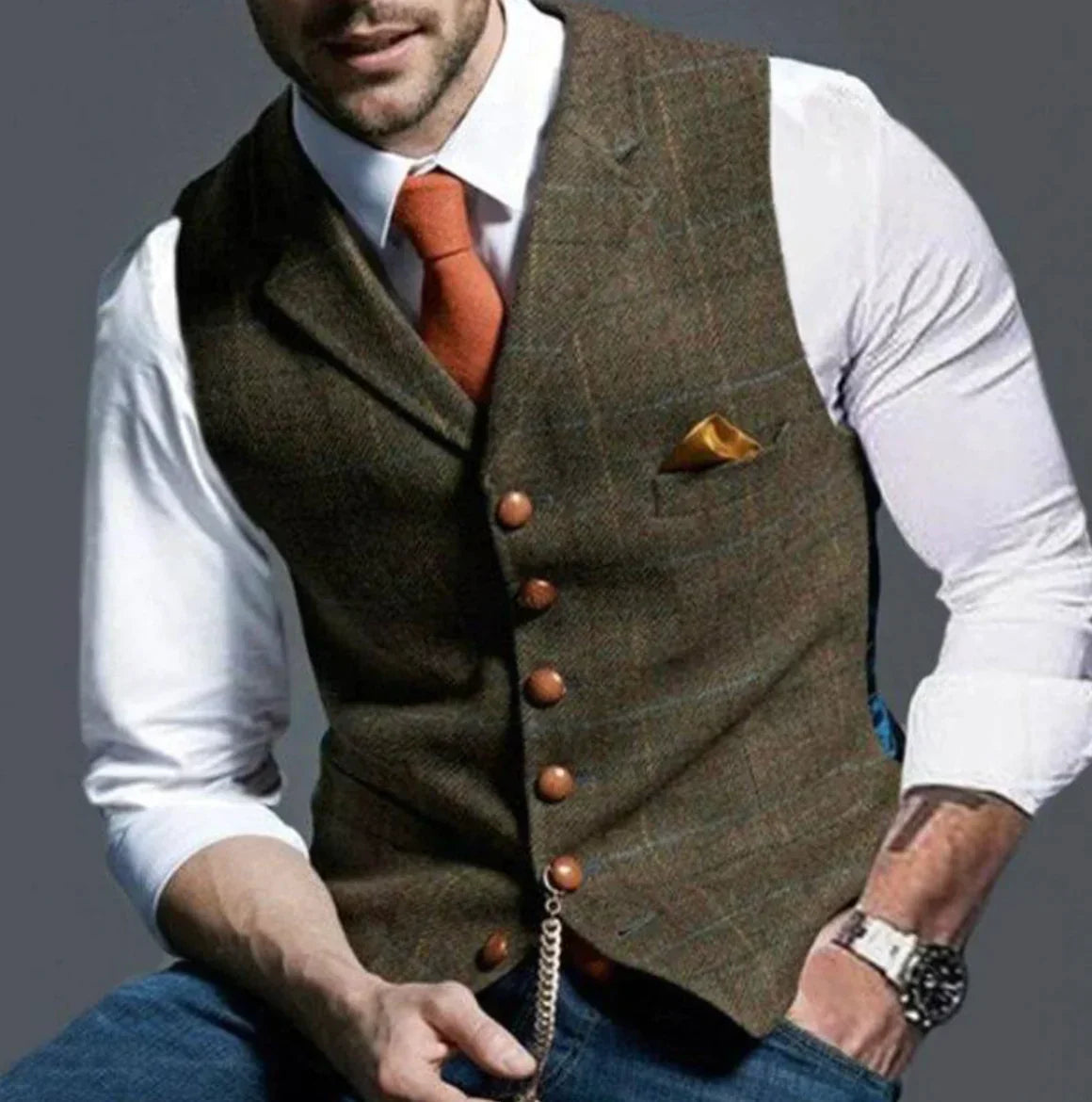 Libero Gilet Elegant Donkerblauw