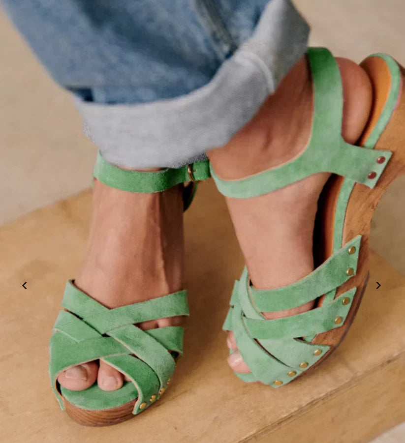 Klompen Zomersandalen Elegante Houten Schoenen - StudioMarella