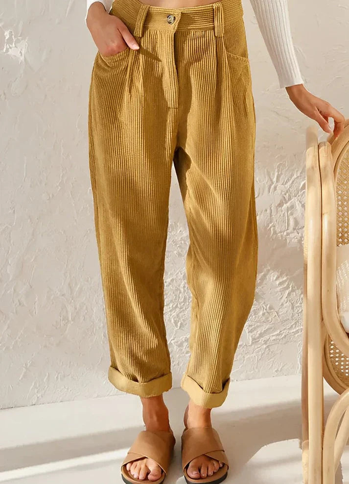 Vrouwelijke Wijdvallende Pantaloni Elegante Broek
