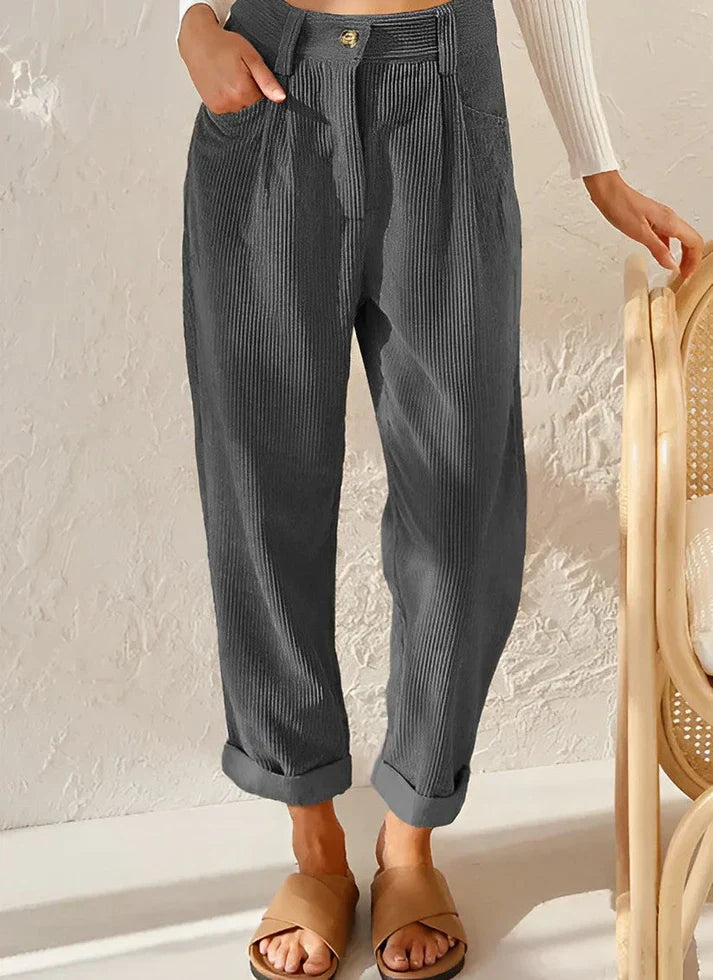 Vrouwelijke Wijdvallende Pantaloni Elegante Broek