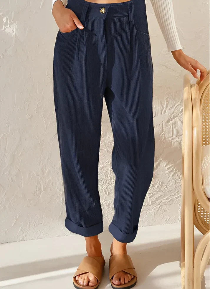 Vrouwelijke Wijdvallende Pantaloni Elegante Broek