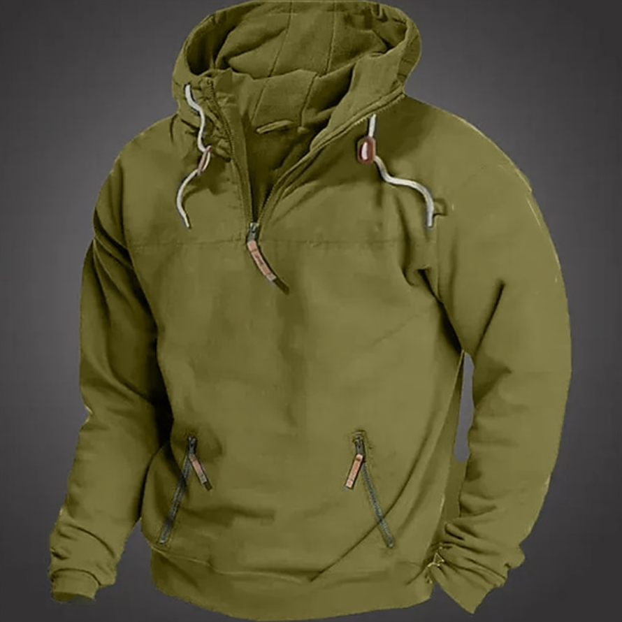Heren Winter Hoodie Warm Stijlvol Zwart
