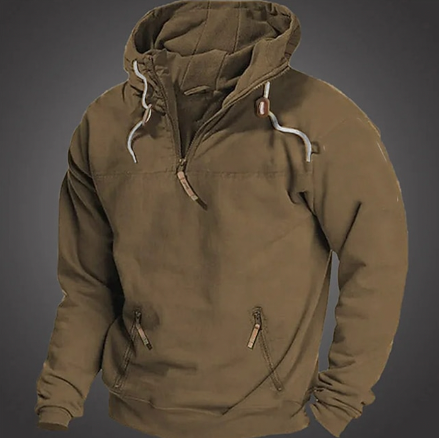 Heren Winter Hoodie Warm Stijlvol Zwart