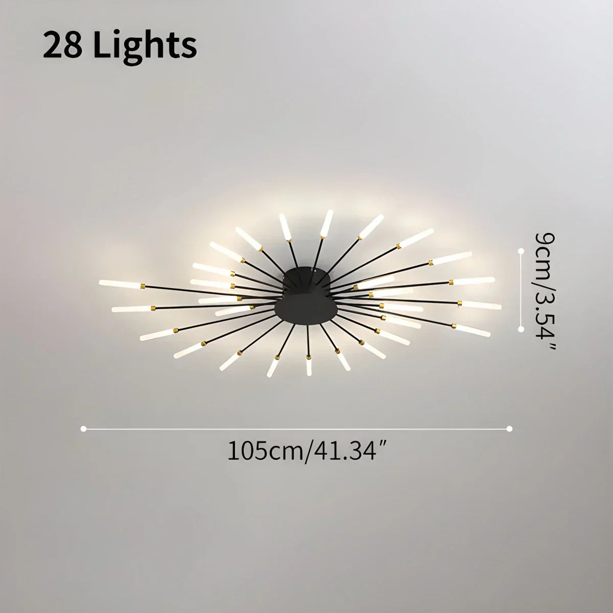 LED Plafondlamp Metaal 20-42 Lichtpunten Zwart Goud Woonkamer Eetkamer Stervorm Design Dimbaar Moderne Verlichting Grote Ruimtes