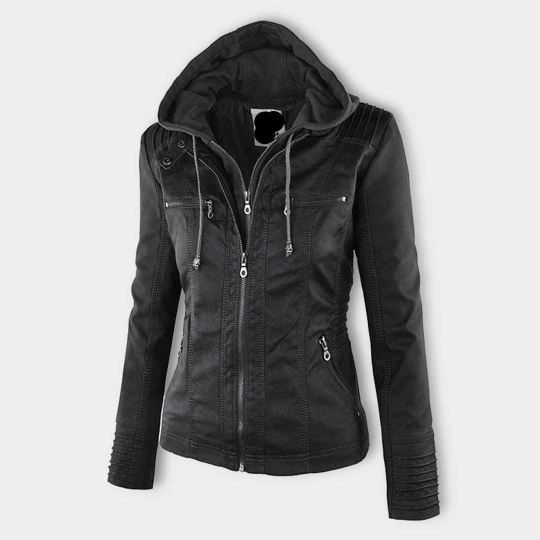Leren jas met capuchon stijlvol en elegant