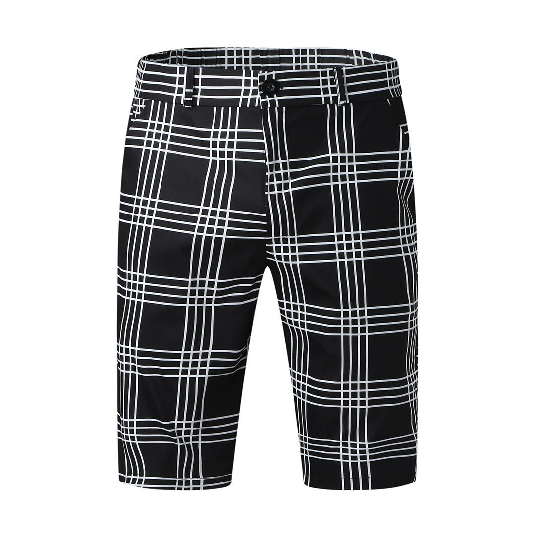 Heren Short Geruit Zomerkleding Slim Fit
