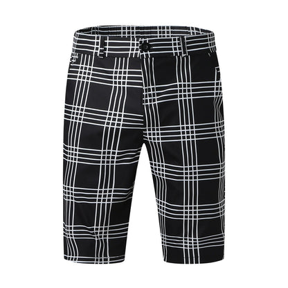 Heren Short Geruit Zomerkleding Slim Fit