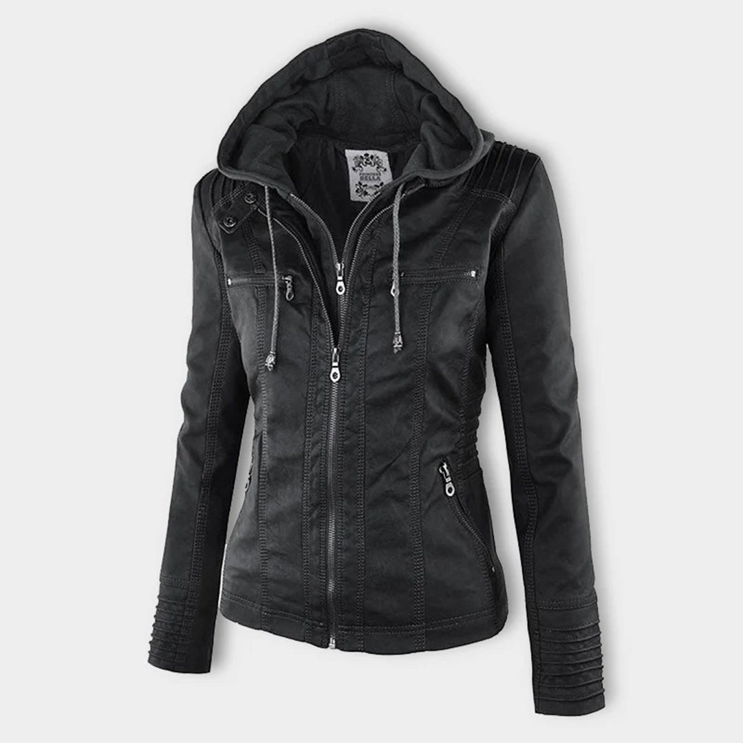 Leren Jacket met Kap voor Dames