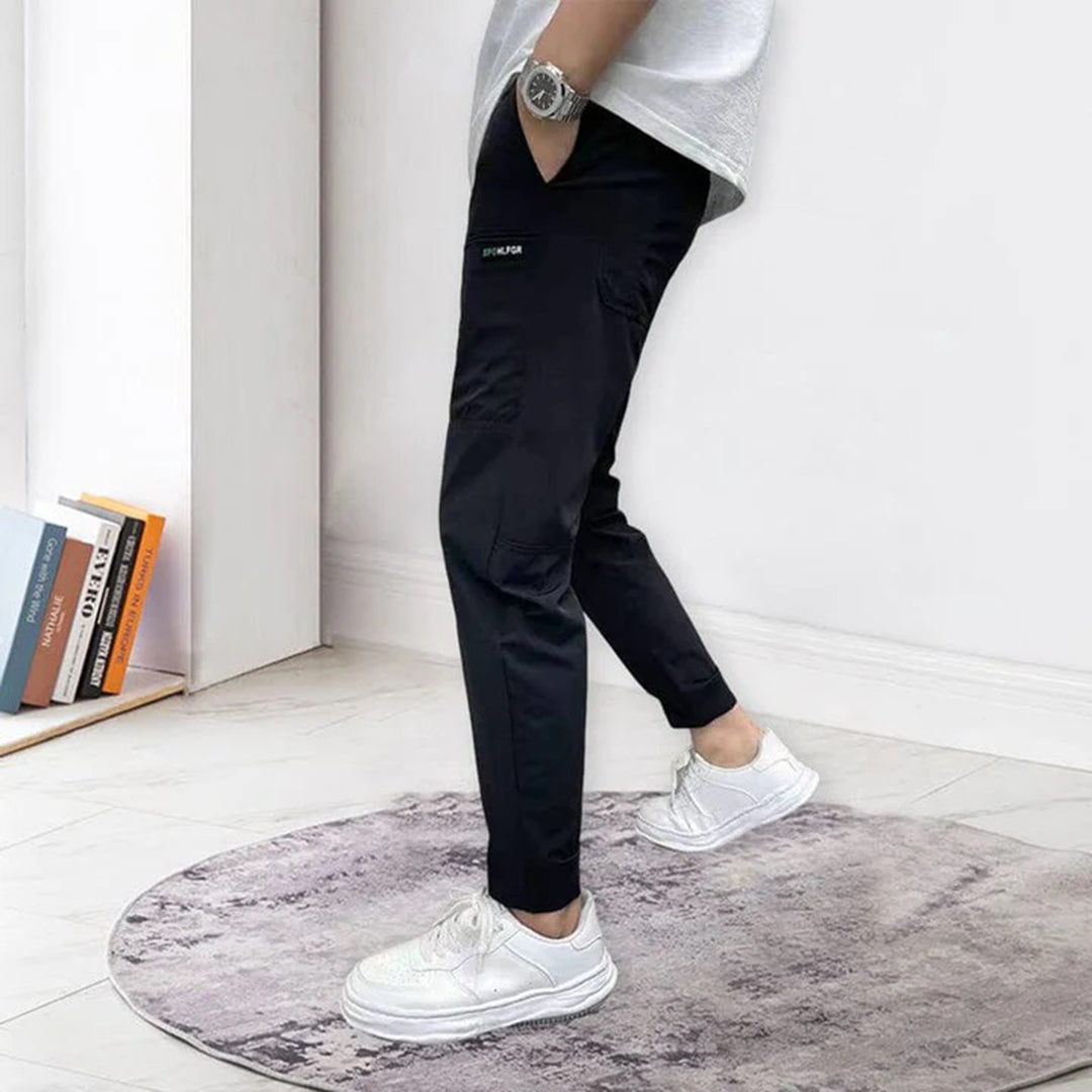 Heren Jogger Broek Zwart Sportief en Comfortabel