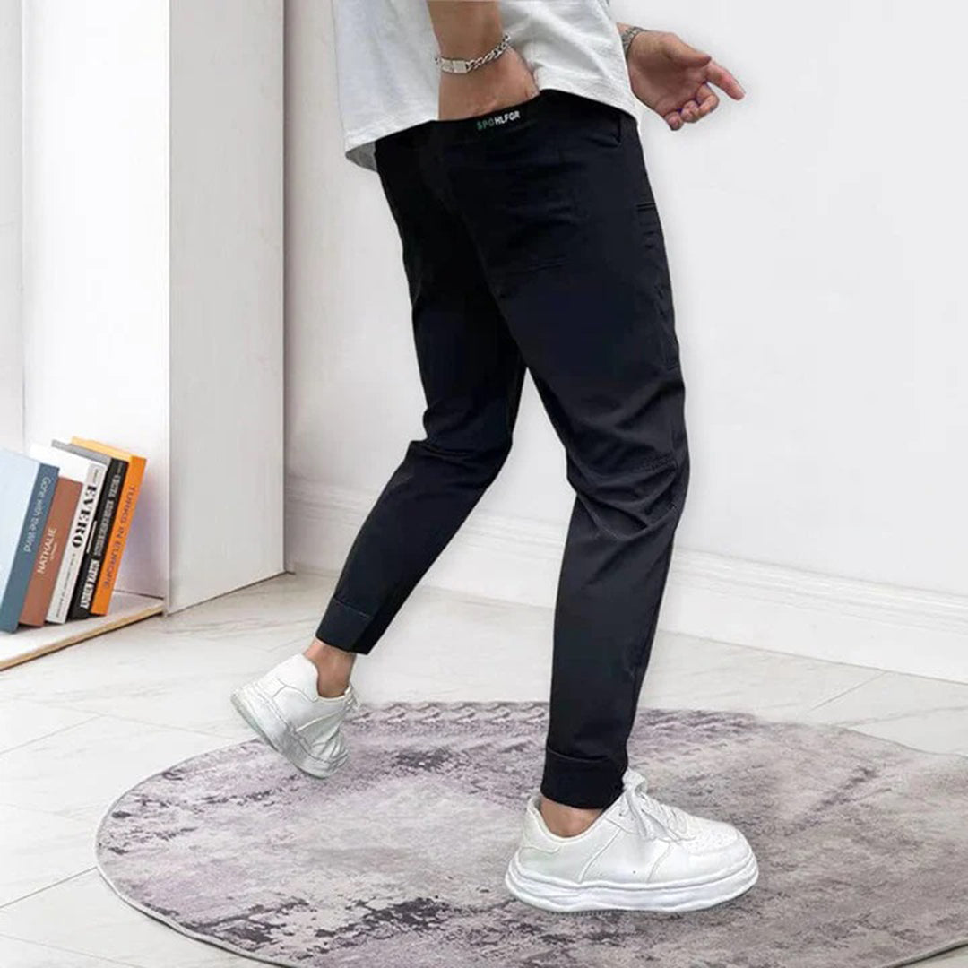 Heren Jogger Broek Zwart Sportief en Comfortabel