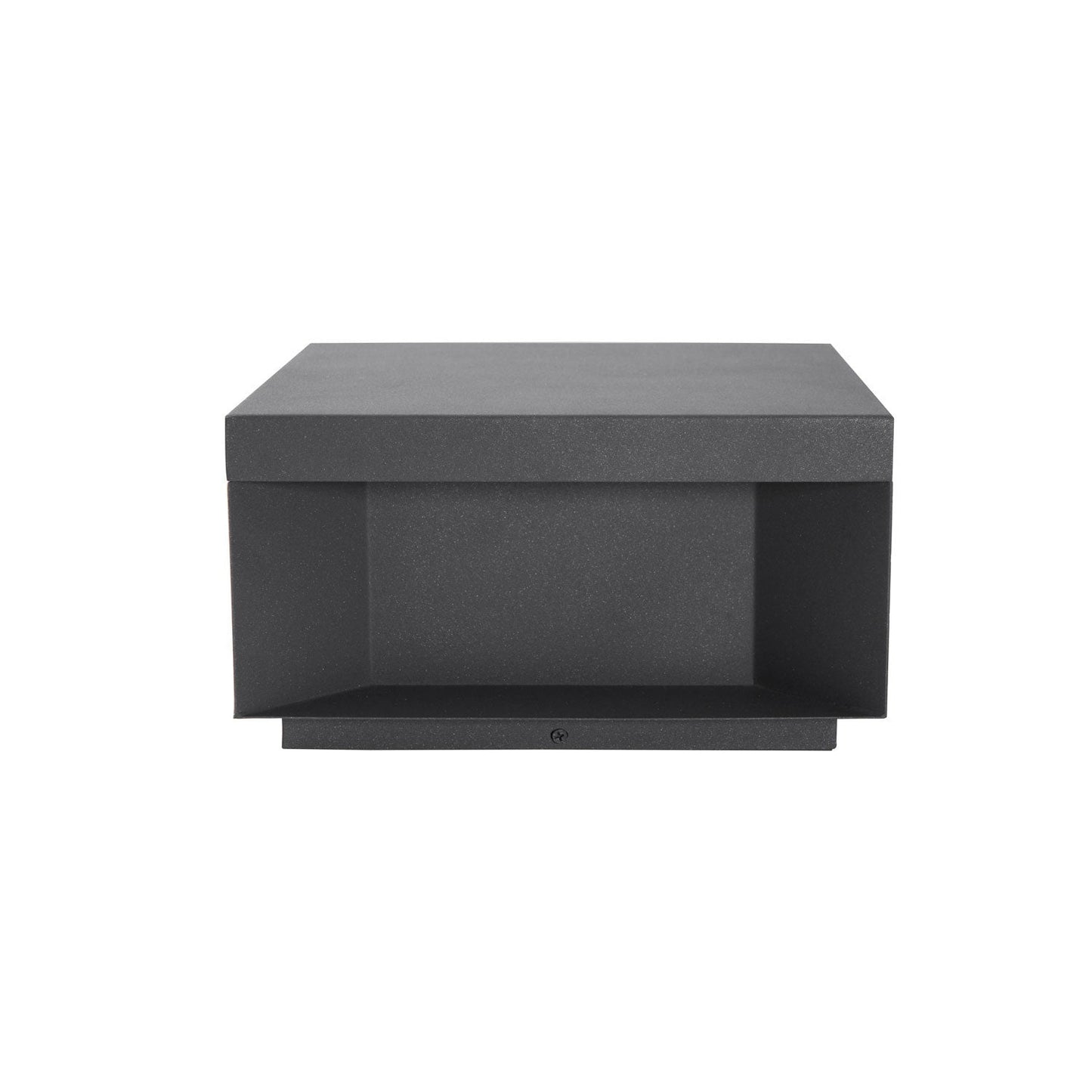 Buiten Tuinlamp Vierkant — Waterdicht IP65 Sokkel Verlichting Zwart Metaal & Matglas — 20×20×10 cm / 30×30×15 cm / 40×40×20 cm / 50×50×35 cm — Solarpaneel of Netaansluiting — 3000K/4000K/6000K — Oprit, Terras, Pad & Hek
