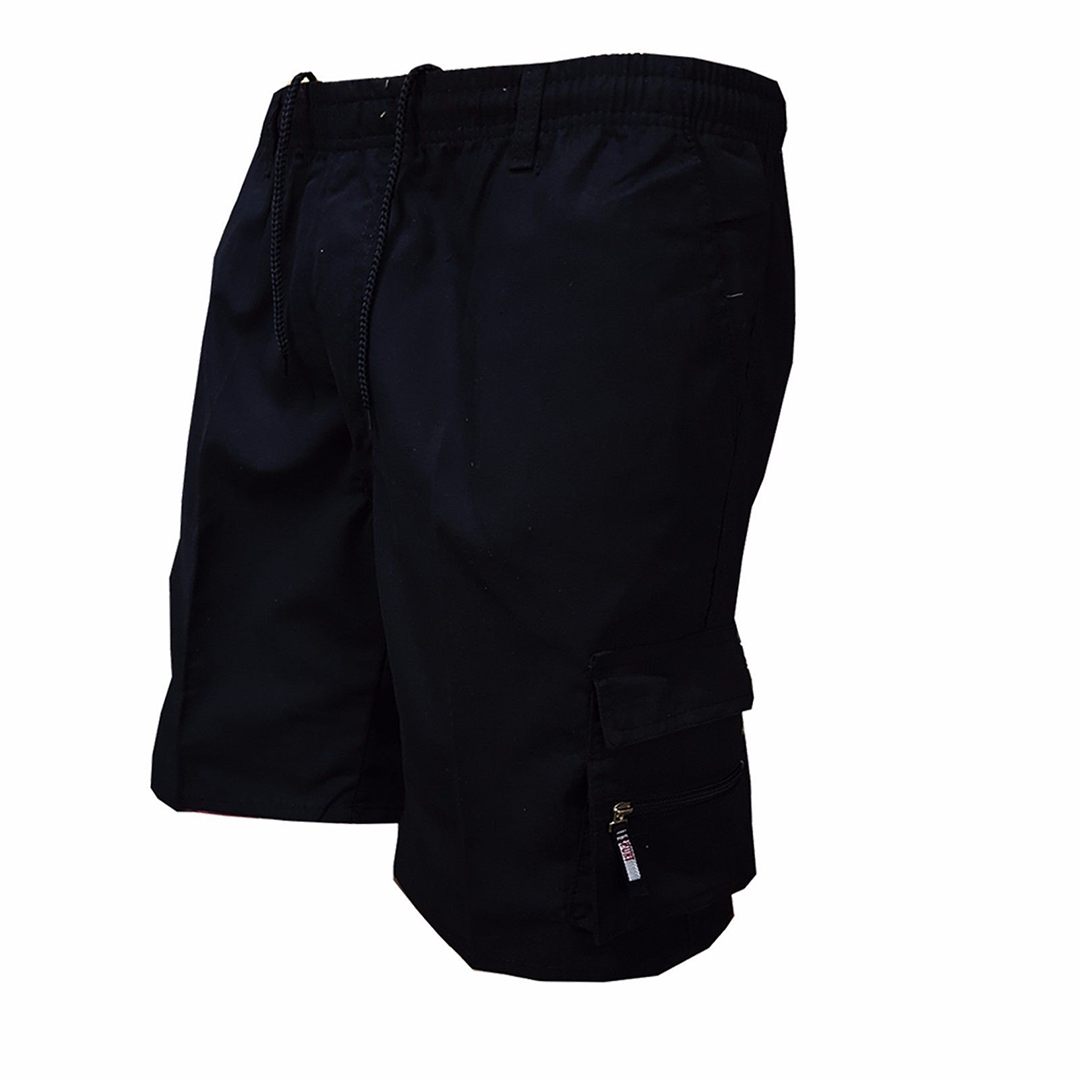 Heren Cargo Broek Zwart Katoen Shorts