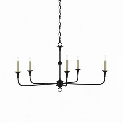 Kaarslamp Kroonluchter Messing Metaal Goud Zwart Wit Nikkel Woonkamer Eetkamer 5 6 Armen Hanglamp Vintage Kaarsenkroonluchter