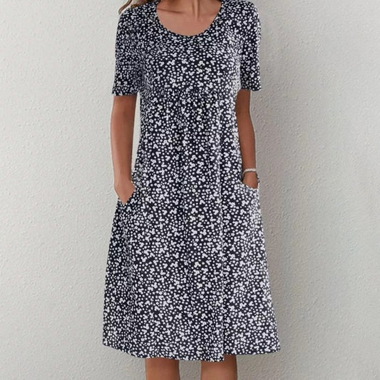 Vrouwelijke Zomerjurk Bloemenprint Casual Jurk - StudioMarella