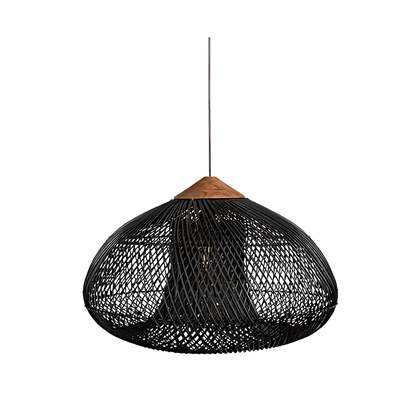 Elegant Handmade Rattan Japandi Pendant Light