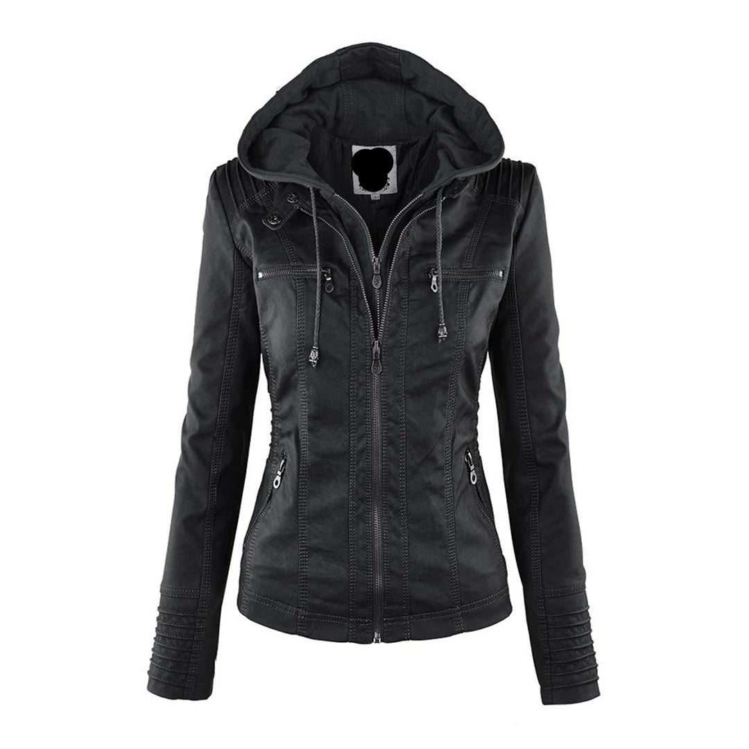 Leren jas met capuchon stijlvol en elegant