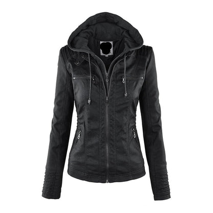 Leren jas met capuchon stijlvol en elegant